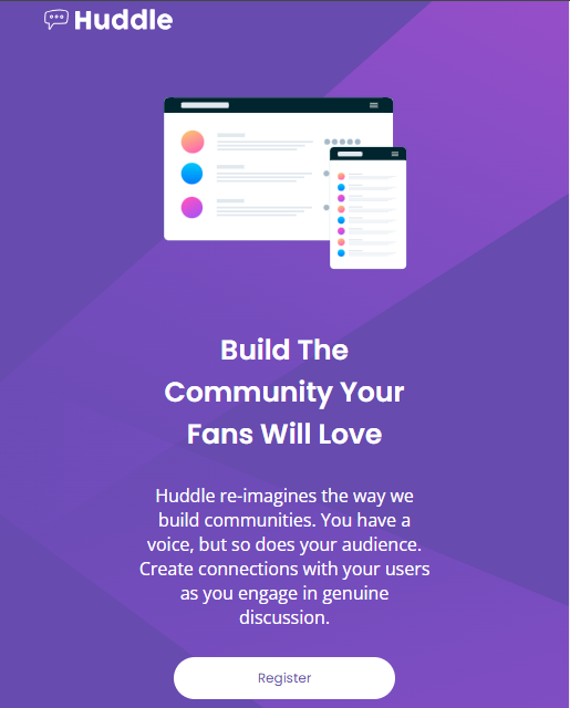 Huddle Landing Page